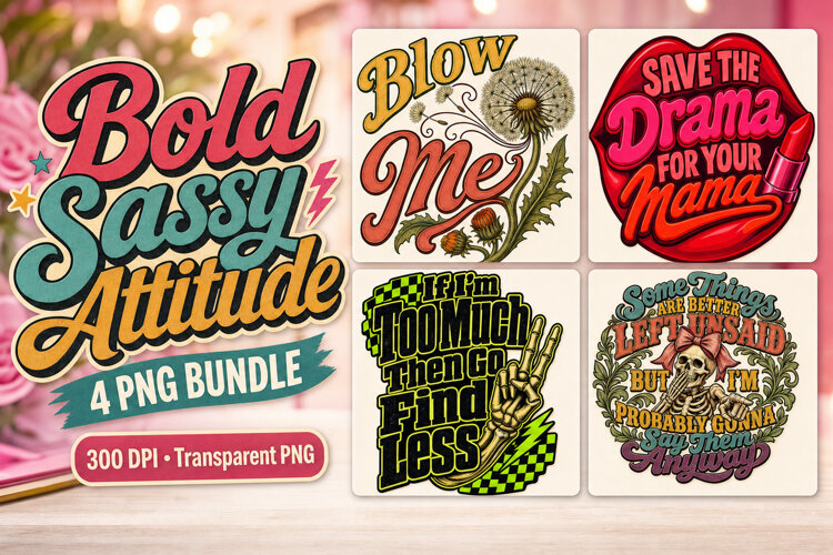 Bold Sassy Attitude Sayings 4 PNG Shirt example image 1