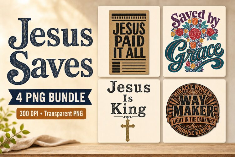 Jesus Saves 4 PNG, Christian Shirt Designs example image 1