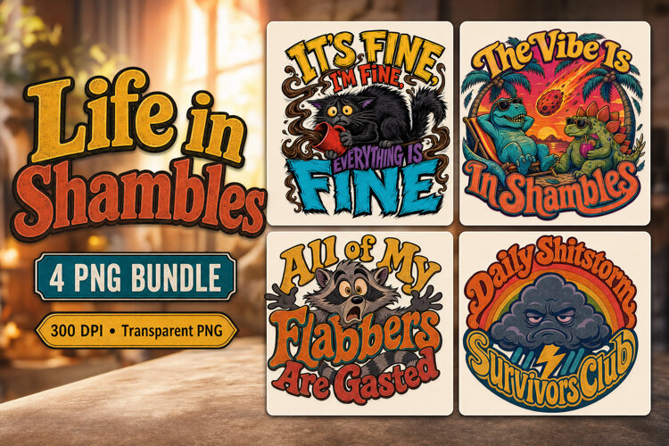 Funny Life in Shambles Quotes 4 PNG example image 1