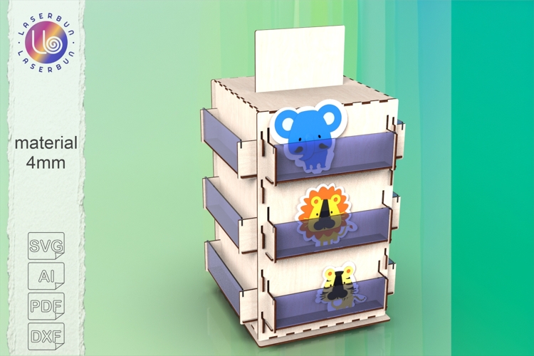 Compact Rotating Shelf Display for Small Items