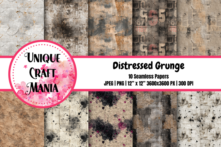 Distressed Grunge Paper Seamless Pattern