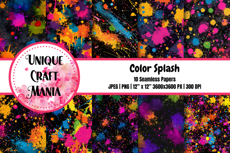 Color Splash Seamless Pattern