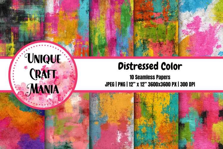 Distressed Color Seamless Pattern