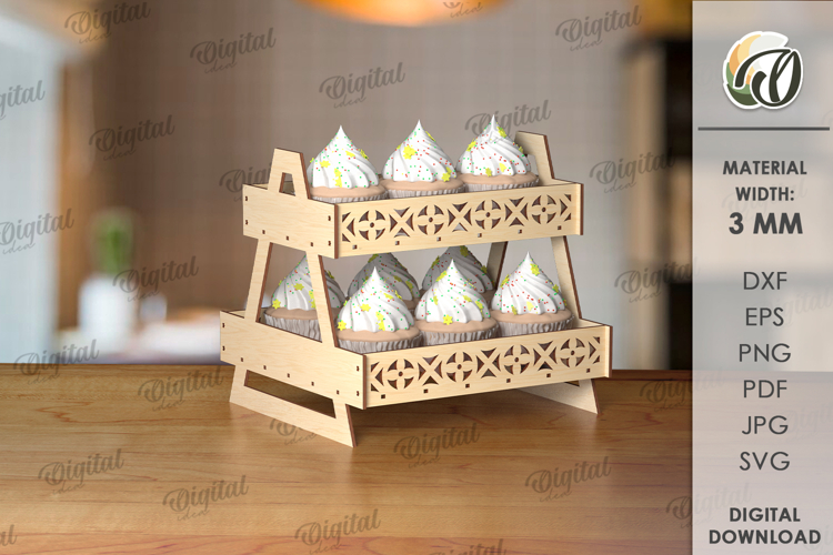 Display Stand Laser Cut. Wooden Stand SVG