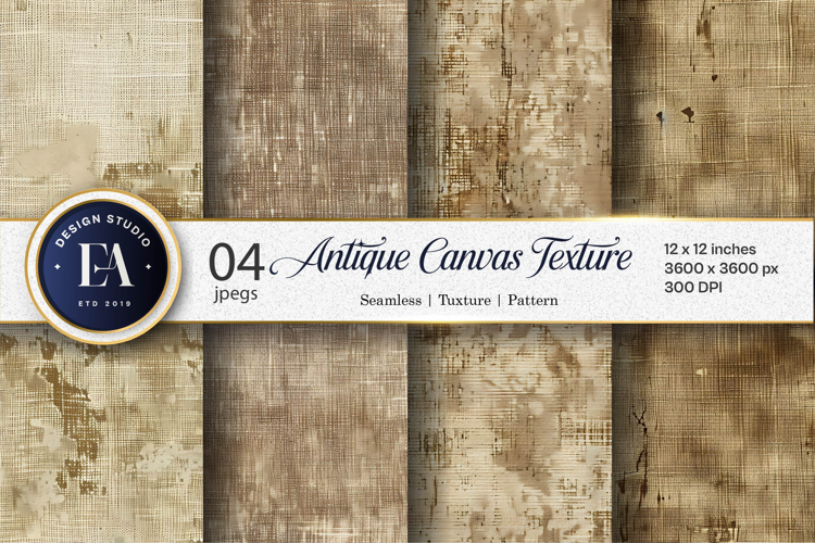 Distressed Antique Canvas Texture Digital Paper