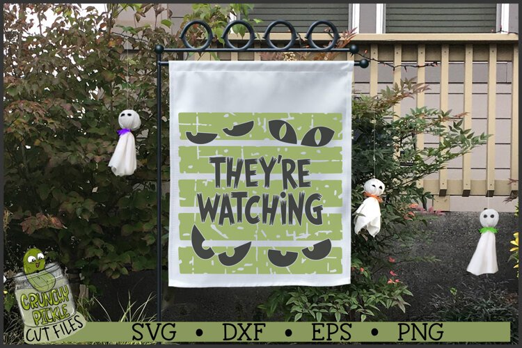 Distressed Watching Eyes Stripes SVG example image 1