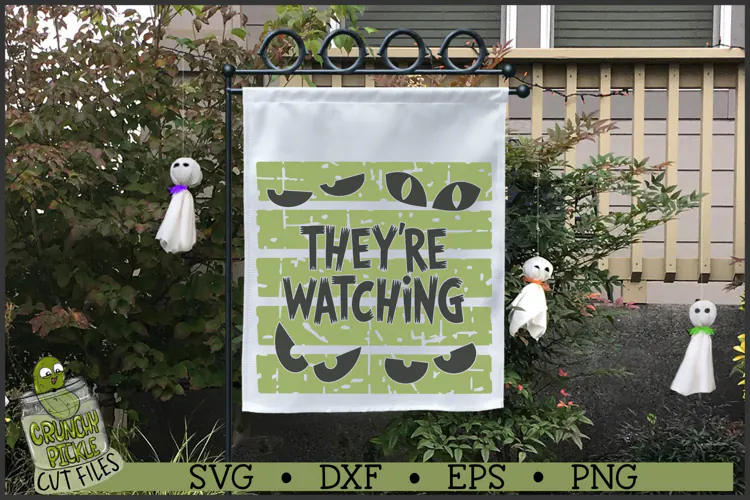 Distressed Watching Eyes Stripes SVG