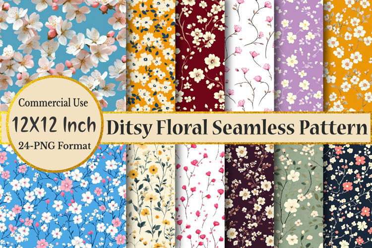 Ditsy Floral Seamless Pattern