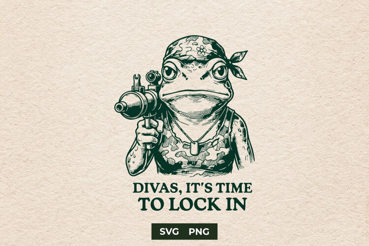 Sarcastic Lock In Frog Meme SVG Sublimation Design example image 1