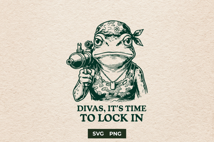 Sarcastic Lock In Frog Meme SVG Sublimation Design