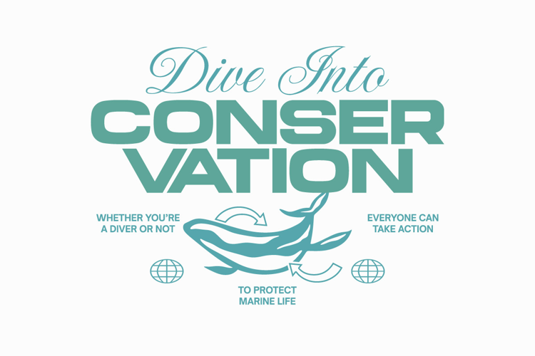 Dive Into Marine Environment T-shirt Design