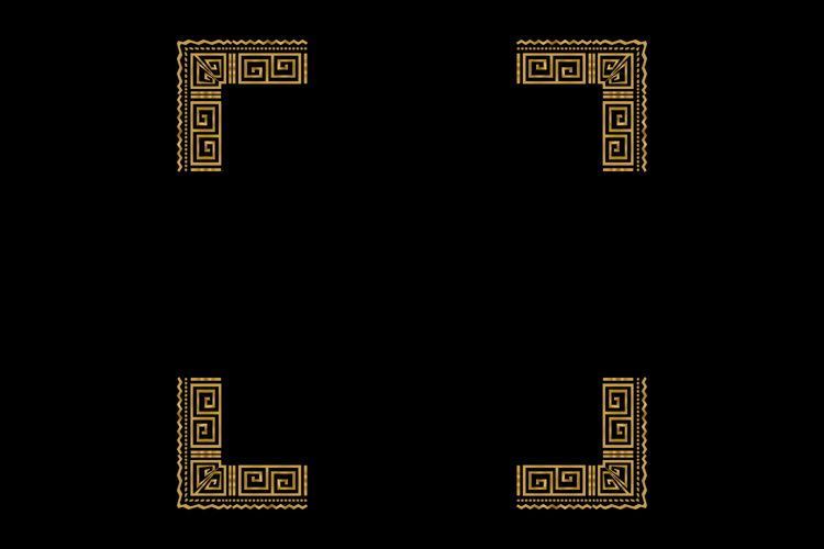 Divider border frame art floral luxury golden ornament eleme