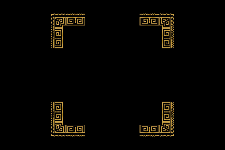 Divider border frame art floral luxury golden ornament eleme