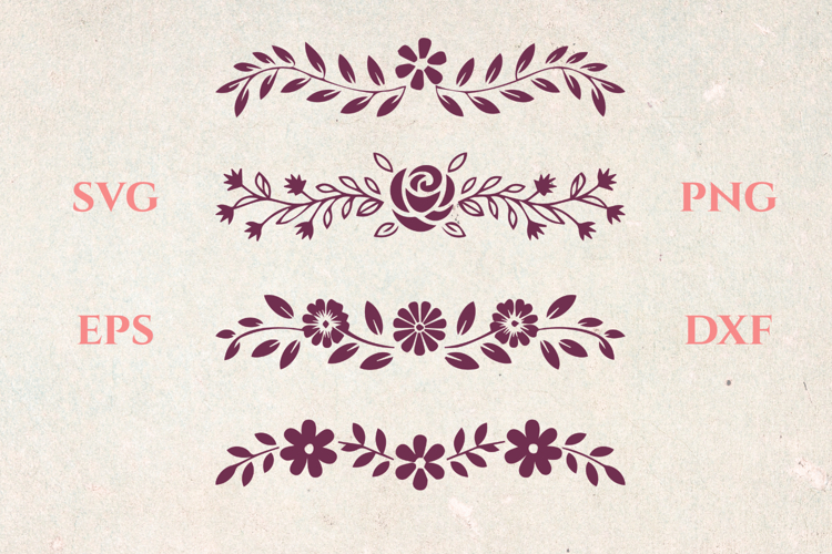 Vintage Floral SVG Dividers