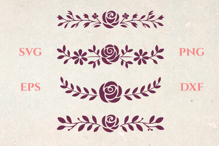 Rose Bush SVG Dividers
