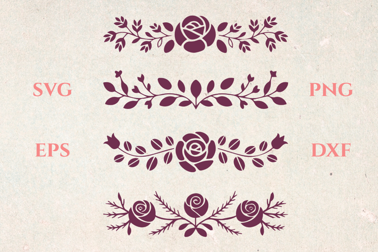 Roses and Flowers SVG Dividers