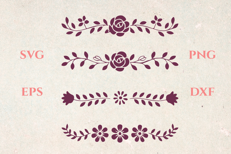 Summer Flowers SVG Dividers