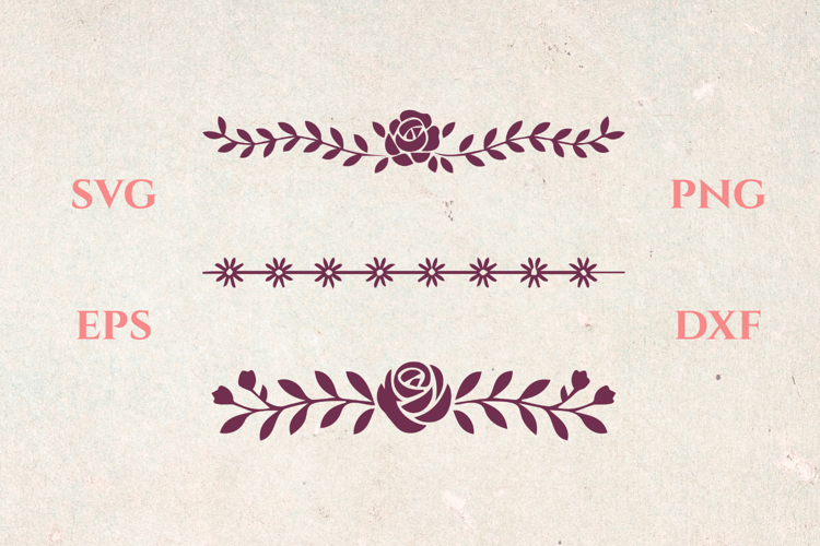 Roses and Flowers SVG Dividers