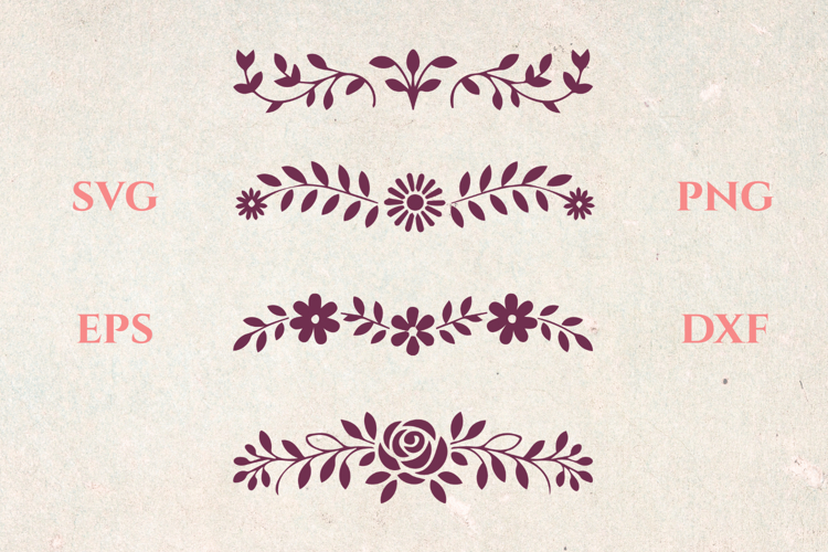 Floral Bouquets SVG Dividers