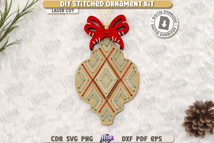 Lacing Christmas Tree Toy Laser Cut |Lacing Card| Needlework