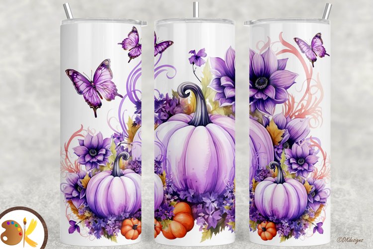 Pumpkin Tumbler Wrap, 20 oz Fall Tumbler Wrap Sublimation