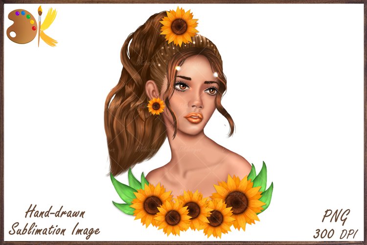 Summer Girl Sublimation, Sunflower Sublimation Png Clipart