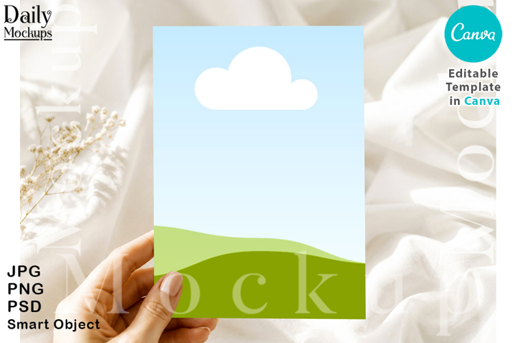 5x7 Elegant Boho Wedding Thank You Card Template example image 1