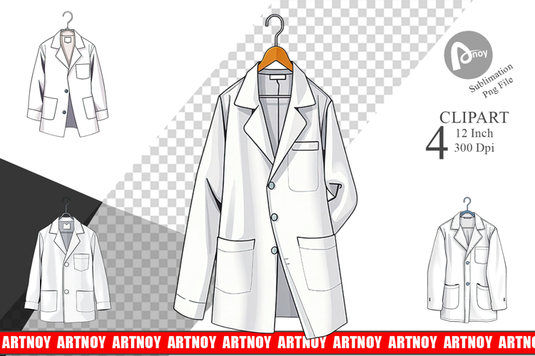 Doctor Coat Clipart example image 1