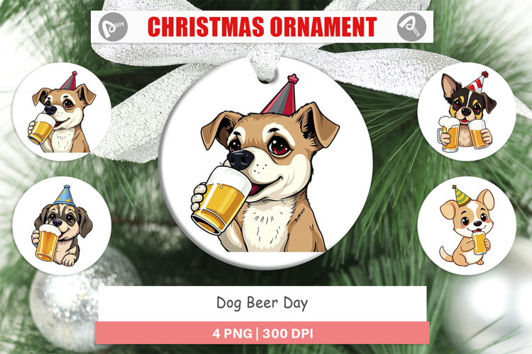 Ornament Dog Beer Day