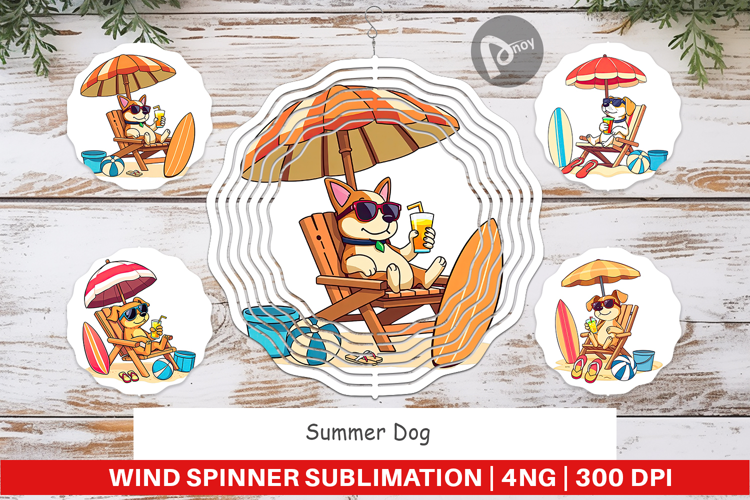 Wind Spinner Summer Dog