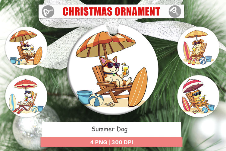 Ornament Summer Dog