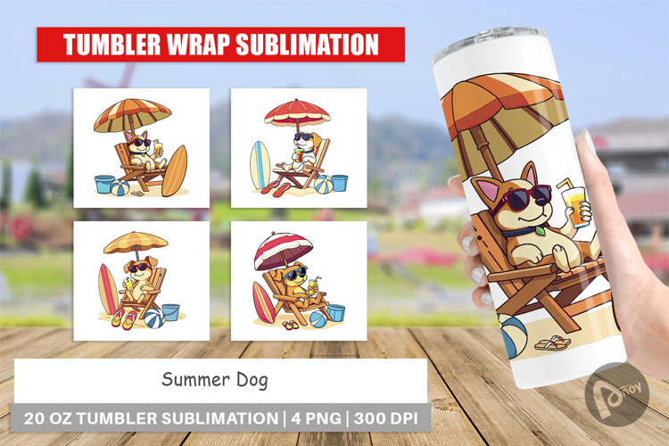 Tumbler Summer Dog