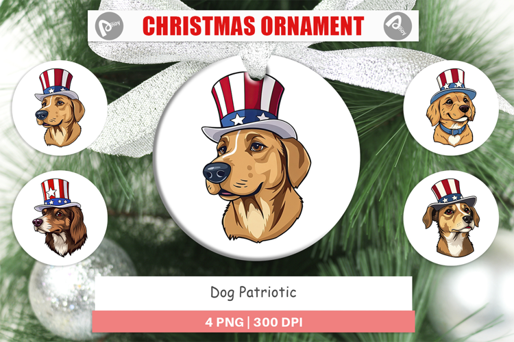 Ornament Dog Patriotic