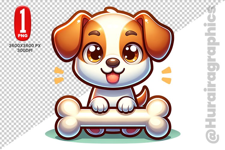 Cute Dog Clipart - PNG File