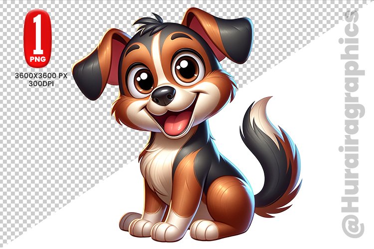 Cute Dog Clipart - PNG File
