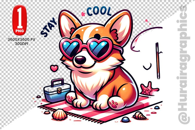 Cute Dog Clipart - PNG File