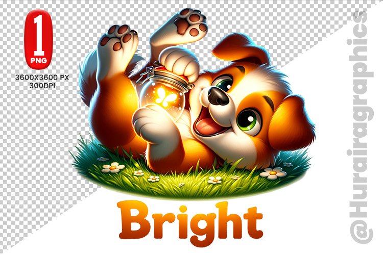 Cute Dog Clipart - PNG File