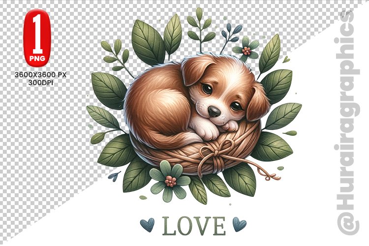 Cute Dog Clipart - PNG File