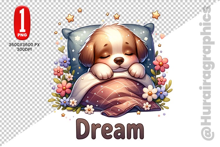 Cute Dog Clipart - PNG File