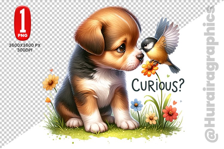 Cute Dog Clipart - PNG File