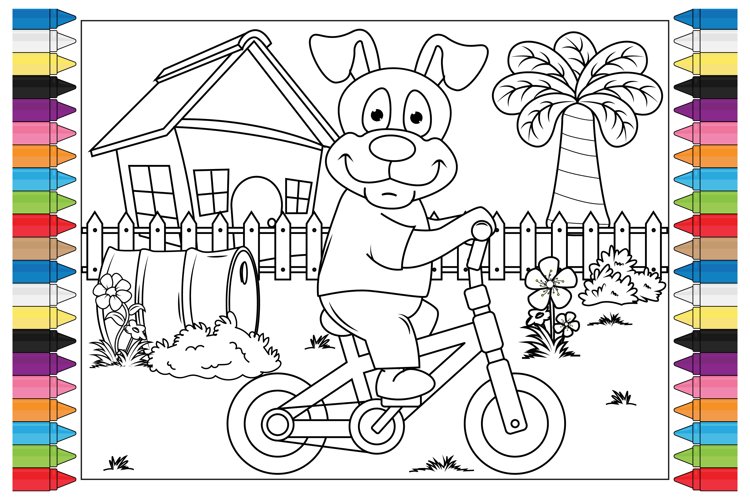 coloring animal cartoon for kids