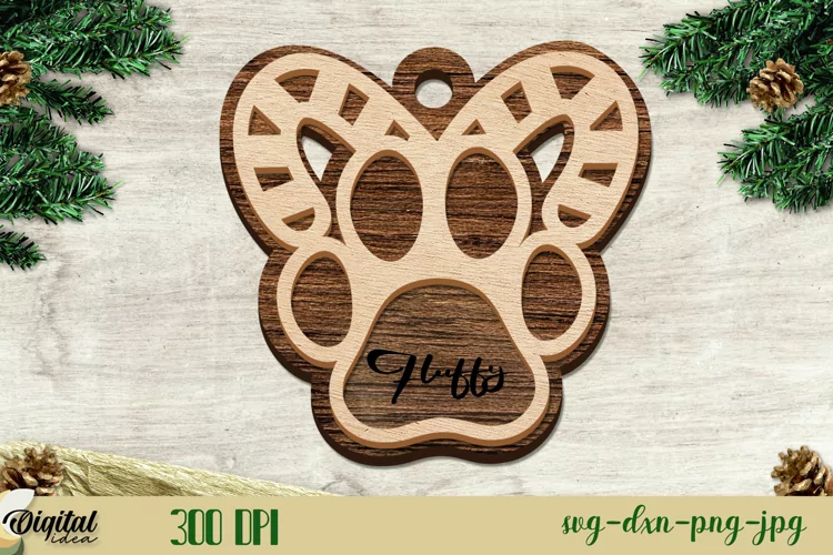 Dog Balls Laser Cut. Christmas Decor Laser Cut. Hutty Laser.