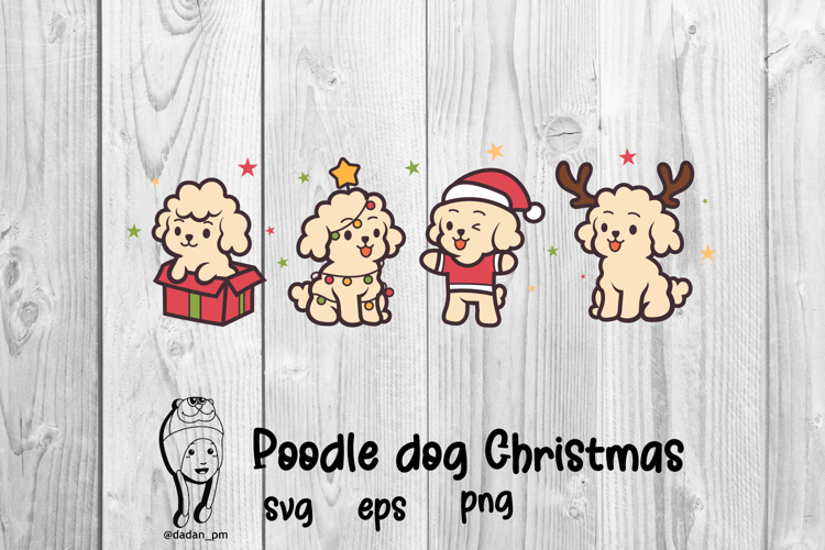 Poodle dog Christmas