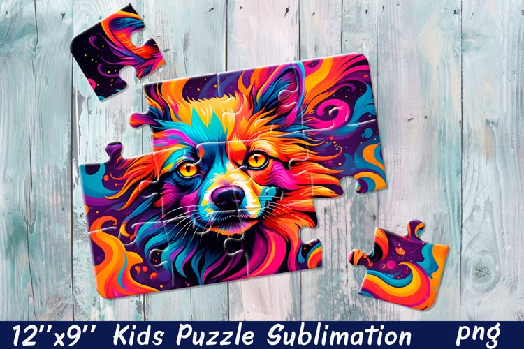 Rainbow dog| Summer Sublimation Puzzle