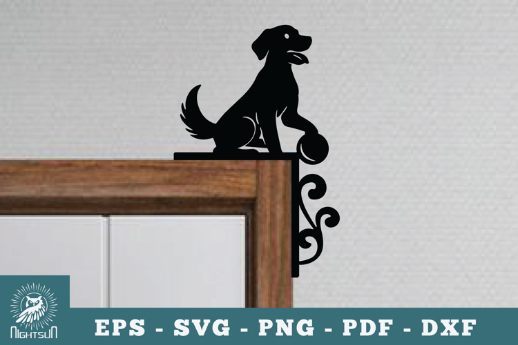 Dog Door Corner Lasercut SVG