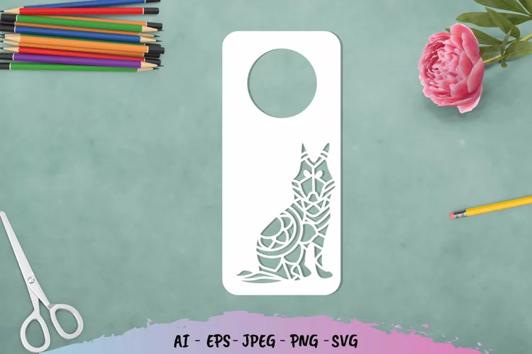 Dog Door Tag - Do Not Disturb SVG File