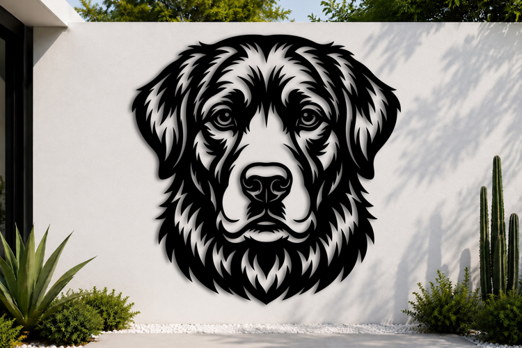Dog Face Line Art Cut File