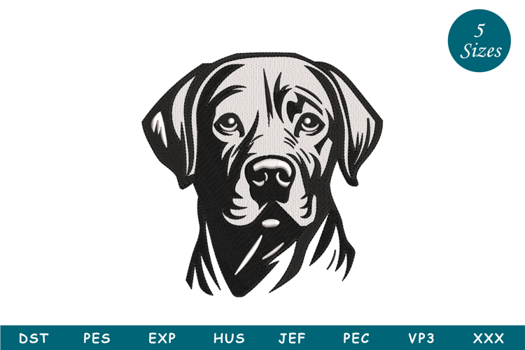 Dog Face Machine Embroidery