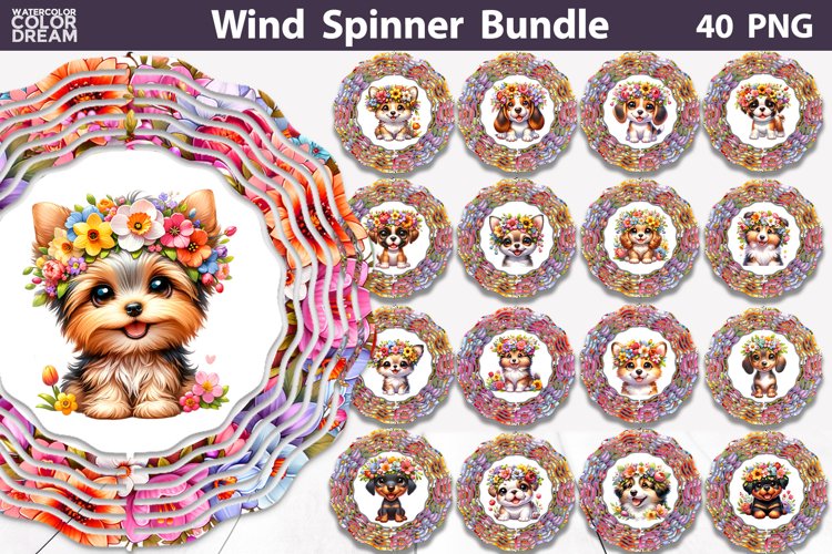 Dog Wind Spinner Bundle | Funny Dog Wind Spinner Sublimation