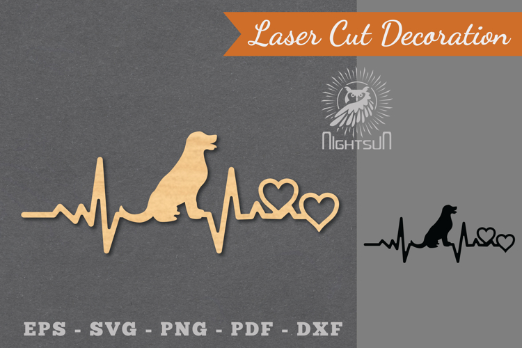 Dog Heartbeat Laser Cut Decoration
